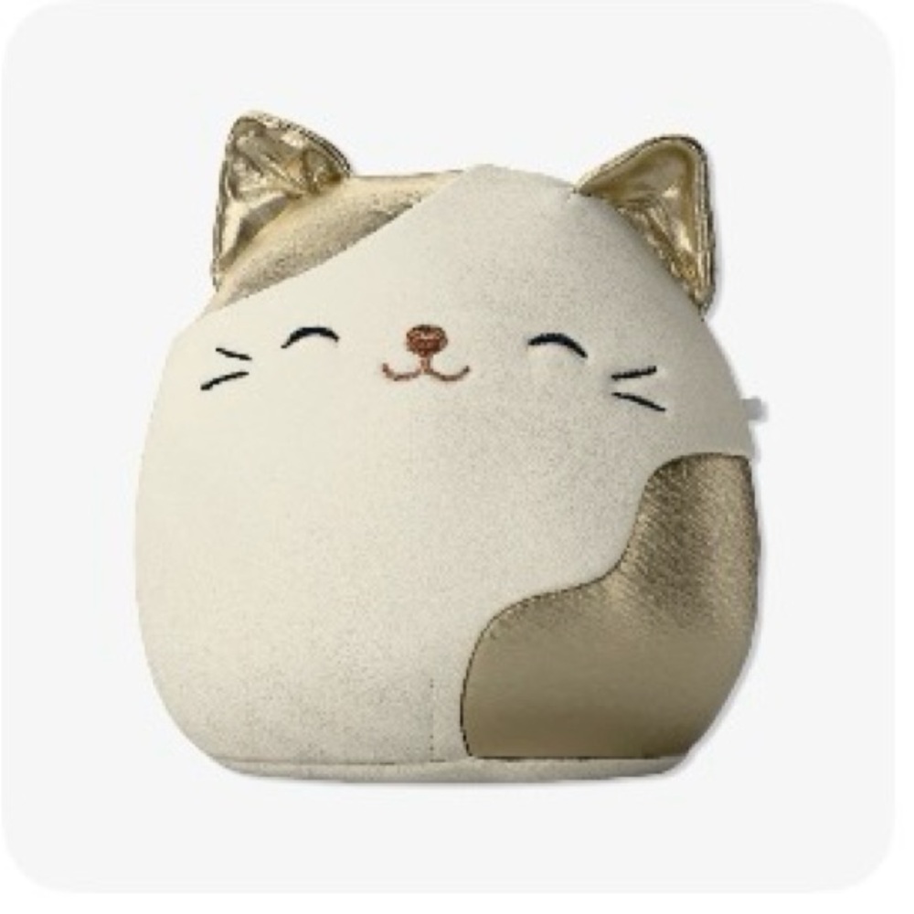 Limited Edition Squishmallow Gold and Cream Cam Plush
